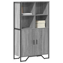 vidaXL Hoge kast 79,5x35,5x137,5 cm bewerkt hout zwart