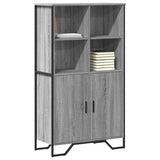 vidaXL Hoge kast 79,5x35,5x137,5 cm bewerkt hout zwart