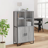 vidaXL Hoge kast 79,5x35,5x137,5 cm bewerkt hout zwart