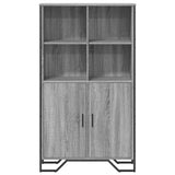 vidaXL Hoge kast 79,5x35,5x137,5 cm bewerkt hout zwart