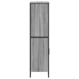 vidaXL Hoge kast 79,5x35,5x137,5 cm bewerkt hout zwart