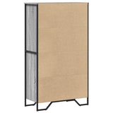 vidaXL Hoge kast 79,5x35,5x137,5 cm bewerkt hout zwart