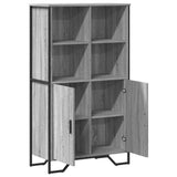 vidaXL Hoge kast 79,5x35,5x137,5 cm bewerkt hout zwart