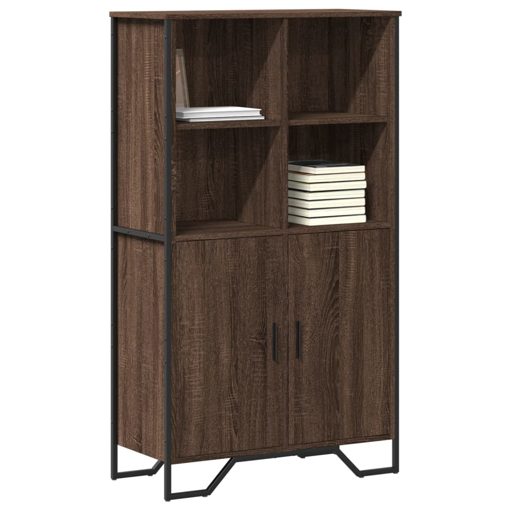 vidaXL Hoge kast 79,5x35,5x137,5 cm bewerkt hout zwart