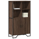 vidaXL Hoge kast 79,5x35,5x137,5 cm bewerkt hout zwart