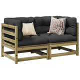 vidaXL 2-delige Loungeset massief grenenhout