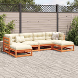 vidaXL 6-Piece Lounge Set with Cushions Solid Pinewood