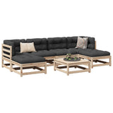 vidaXL 7-Piece Lounge Set with Cushions Solid Pine Wood