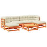 vidaXL 7-Piece Lounge Set with Cushions Solid Pine Wood