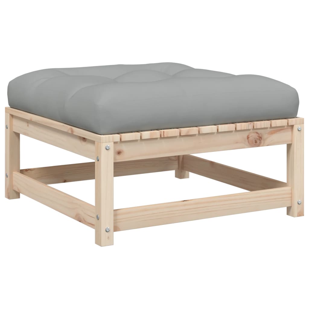 vidaXL 3-delige Loungeset met kussens massief grenenhout