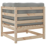 vidaXL 3-delige Loungeset met kussens massief grenenhout