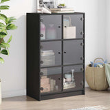 vidaXL Boekenkast met deuren 136x37x109 cm bewerkt hout wit
