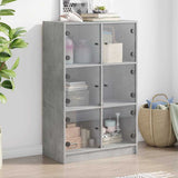 vidaXL Boekenkast met deuren 136x37x109 cm bewerkt hout wit