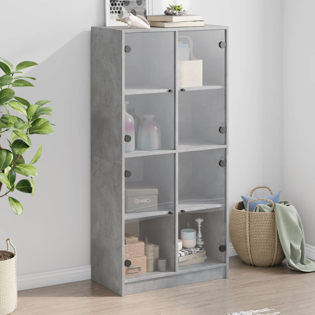 vidaXL Boekenkast met deuren 136x37x142 cm bewerkt hout wit