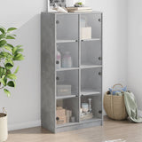 vidaXL Boekenkast met deuren 136x37x142 cm bewerkt hout wit