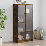 vidaXL Boekenkast met deuren 136x37x142 cm bewerkt hout wit
