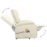 vidaXL Sta-op-massagestoel stof lichtgrijs