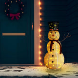 vidaXL Decoratieve sneeuwpop LED 60 cm luxe stof