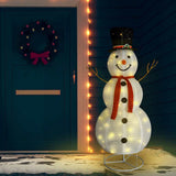 vidaXL Decoratieve sneeuwpop LED 60 cm luxe stof