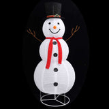 vidaXL Decoratieve sneeuwpop LED 60 cm luxe stof