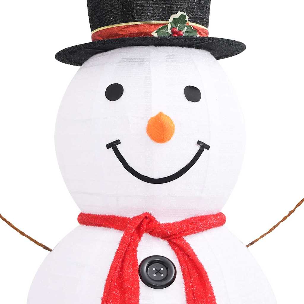 vidaXL Decoratieve sneeuwpop LED 60 cm luxe stof