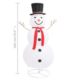 vidaXL Decoratieve sneeuwpop LED 60 cm luxe stof