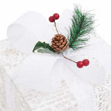 vidaXL Christmas decoration gift boxes 3 pcs indoor/outdoor white