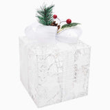 vidaXL Christmas decoration gift boxes 3 pcs indoor/outdoor white