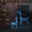 vidaXL Kerstversiering rendierfamilie 160 LED's warmwit acryl