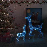vidaXL Kerstversiering rendierfamilie 160 LED's warmwit acryl