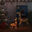 vidaXL Kerstversiering rendierfamilie 160 LED's warmwit acryl
