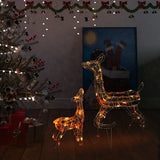 vidaXL Kerstversiering rendierfamilie 160 LED's warmwit acryl