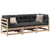 vidaXL 3-Piece Lounge Set Solid Pine Wood