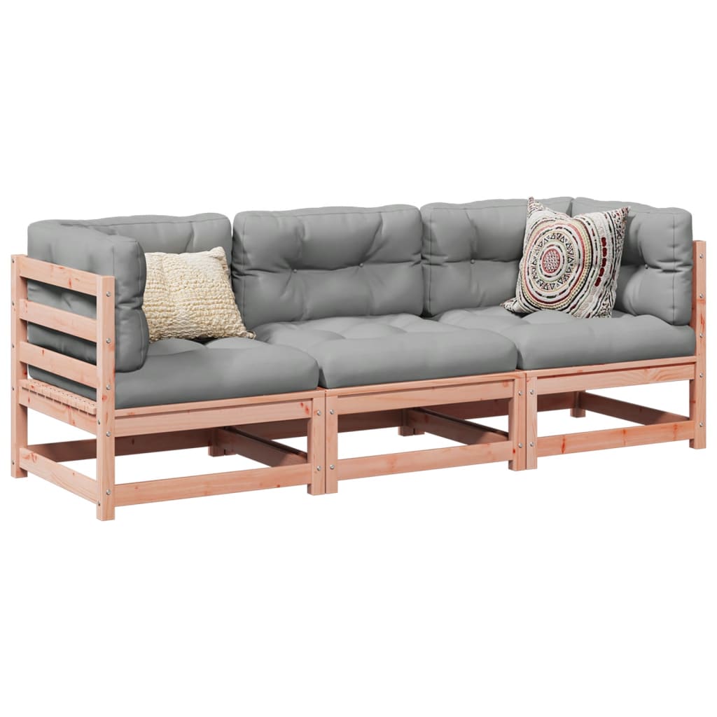 vidaXL 3-Piece Lounge Set Solid Pine Wood