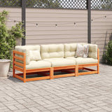 vidaXL 3-Piece Lounge Set Solid Pine Wood