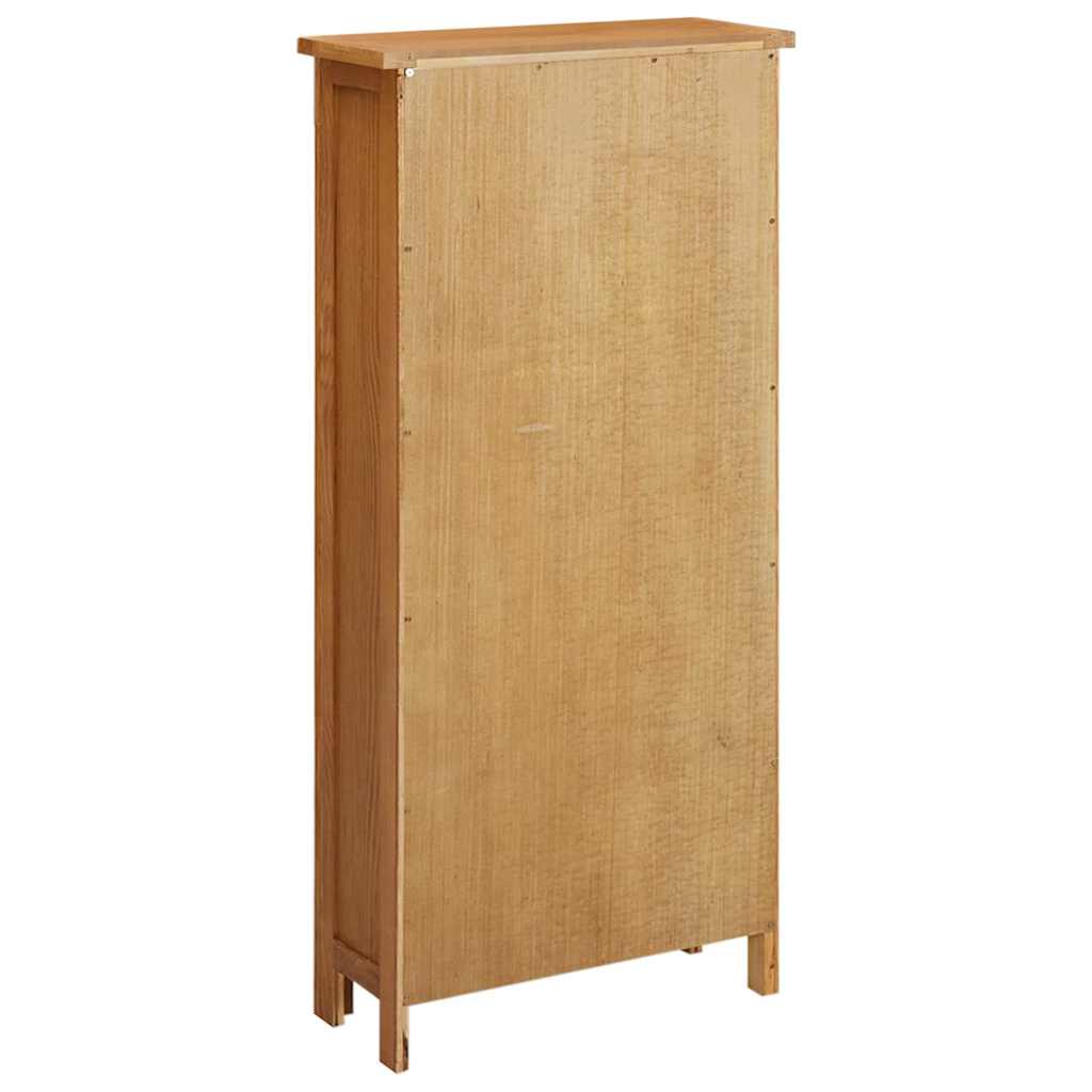 vidaXL Opbergkast 50x22x110 cm massief eikenhout