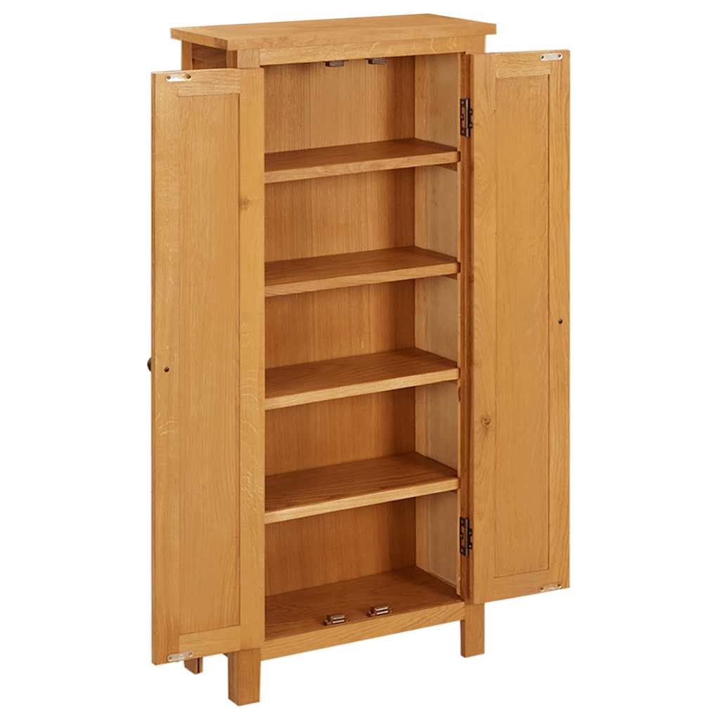 vidaXL Opbergkast 50x22x110 cm massief eikenhout