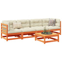 vidaXL 5-delige Loungeset met kussens massief grenenhout