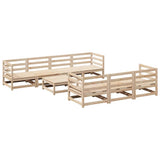 vidaXL 8-Piece Solid Pine Wood Lounge Set
