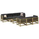 vidaXL 8-Piece Solid Pine Wood Lounge Set