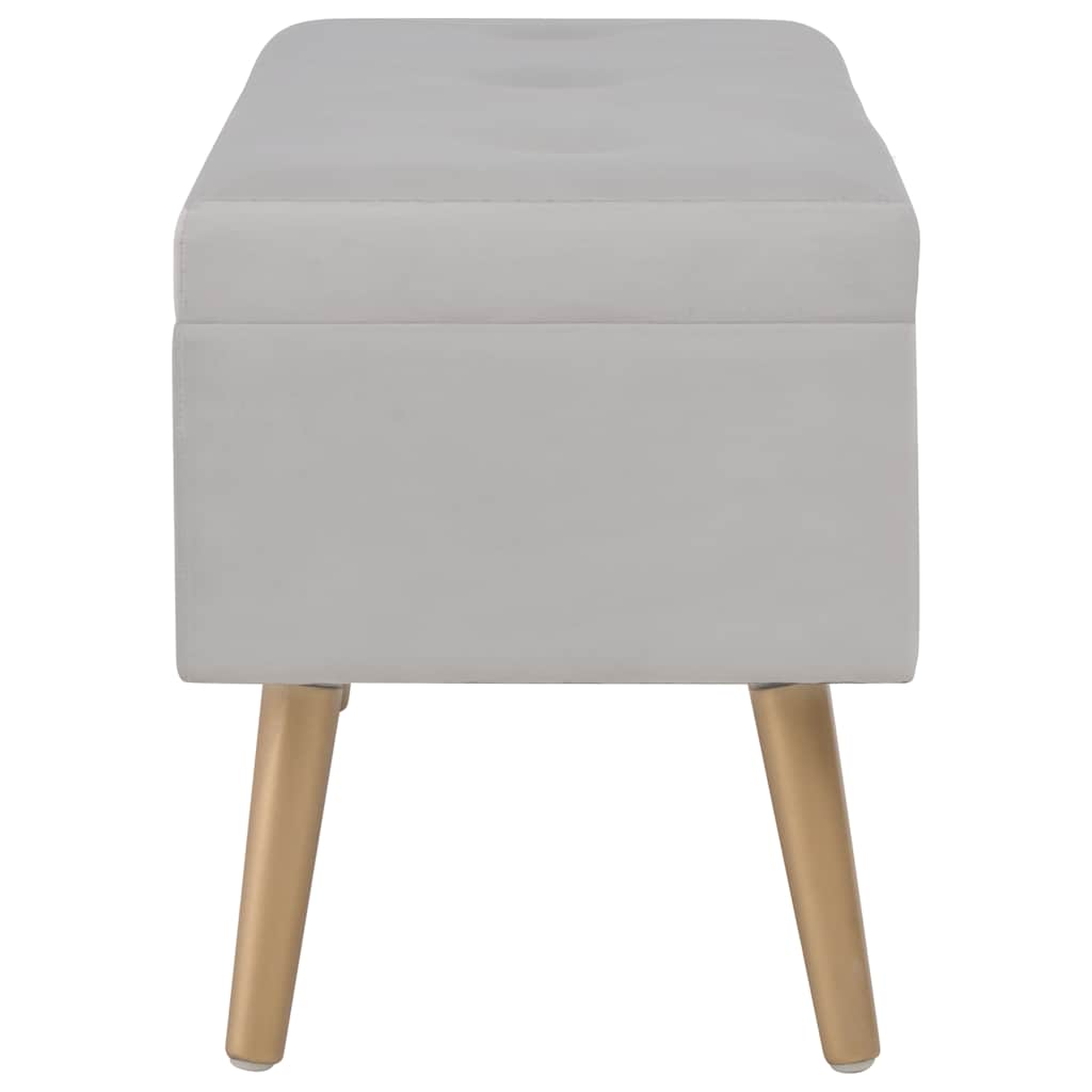 vidaXL Storage Bench 80 cm Velvet Green