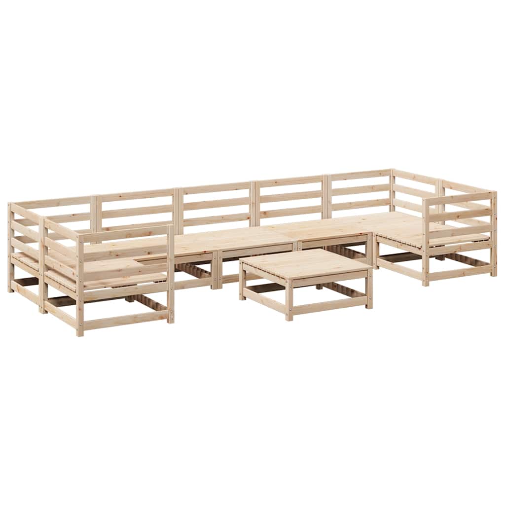 vidaXL 8-delige Loungeset massief grenenhout