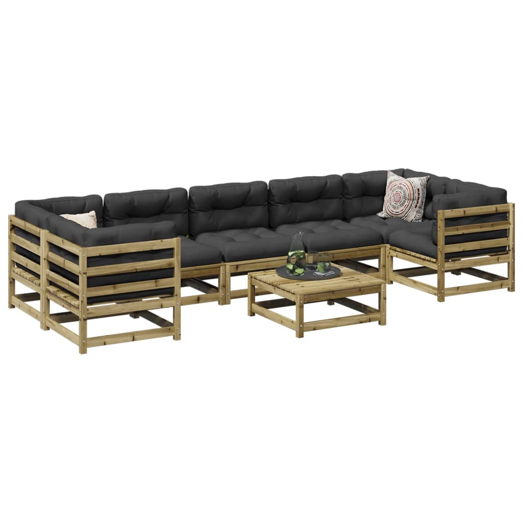 vidaXL 8-delige Loungeset massief grenenhout