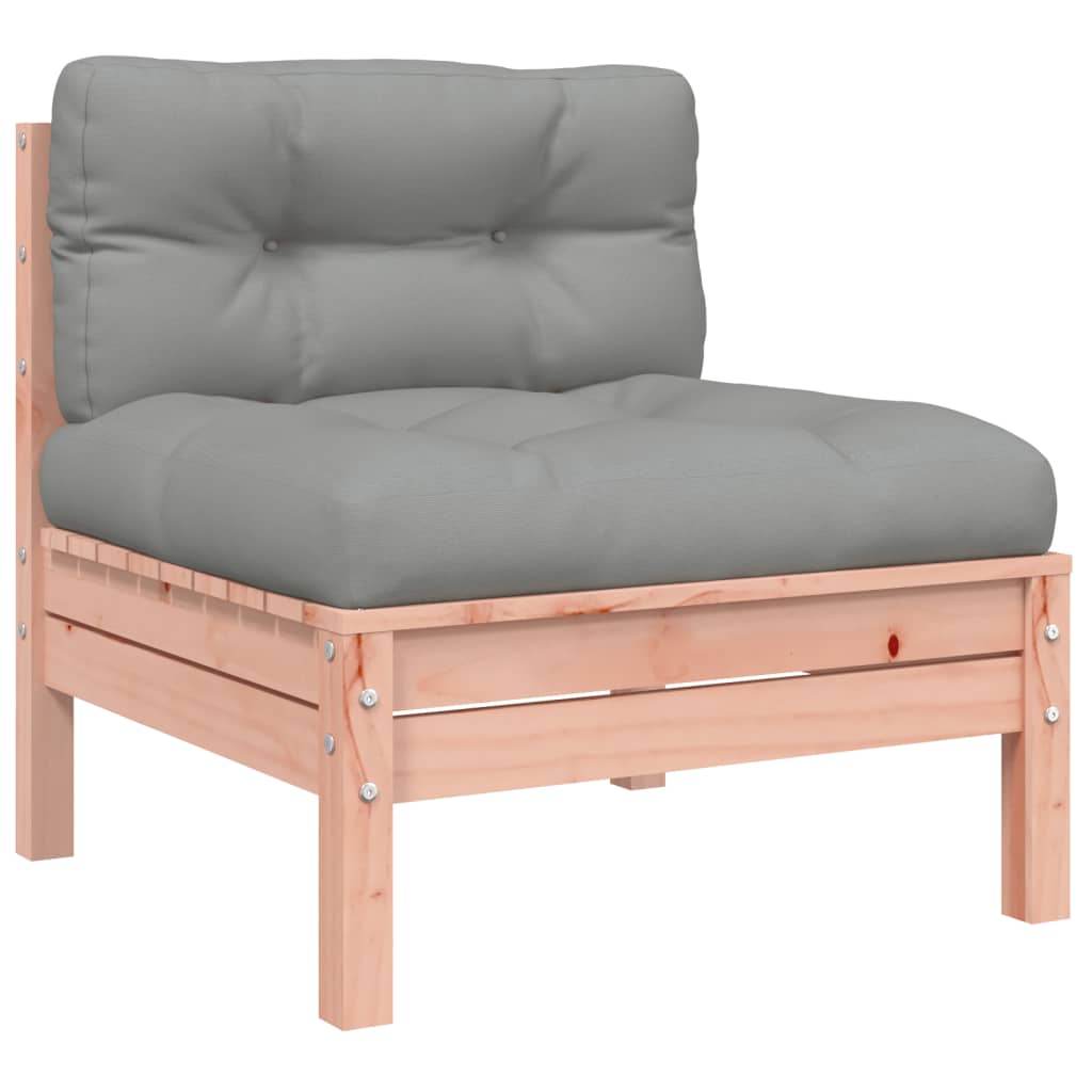 vidaXL 8-delige Loungeset met kussens massief grenenhout wasbruin