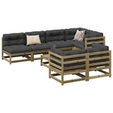 vidaXL 8-delige Loungeset massief grenenhout