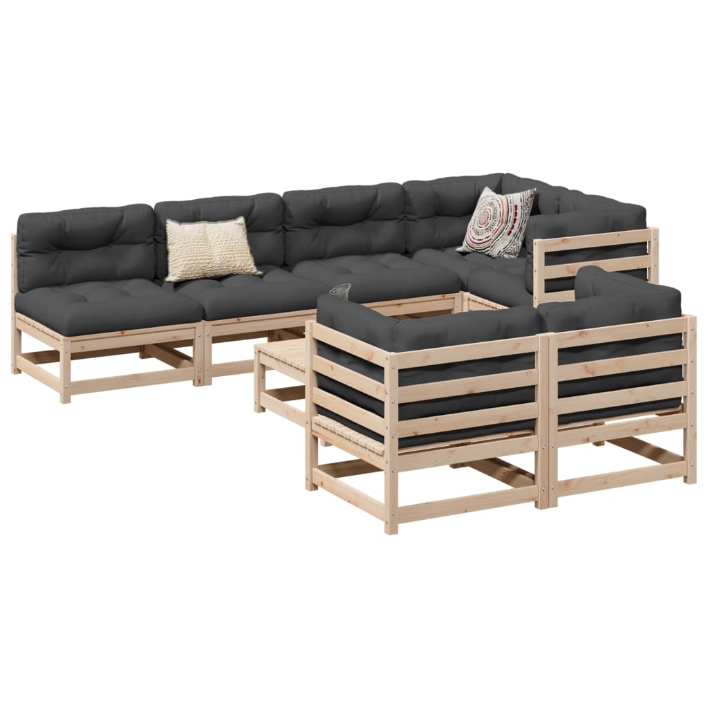 vidaXL 8-delige Loungeset massief grenenhout