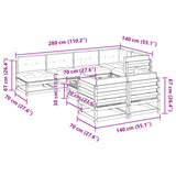 vidaXL 8-delige Loungeset massief grenenhout