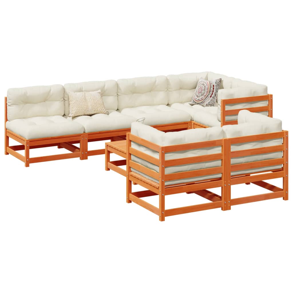 vidaXL 8-delige Loungeset massief grenenhout