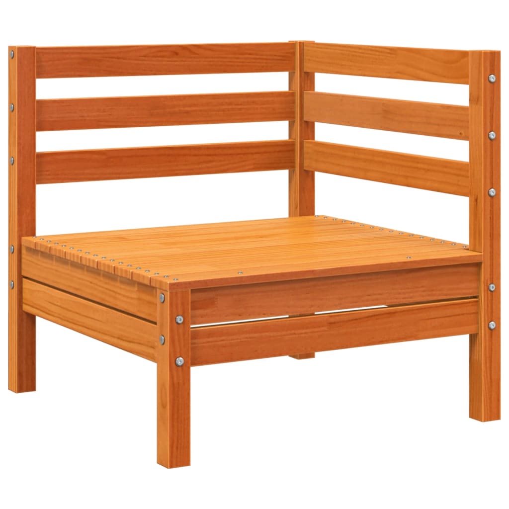 vidaXL 8-delige Loungeset met kussens massief grenenhout wasbruin