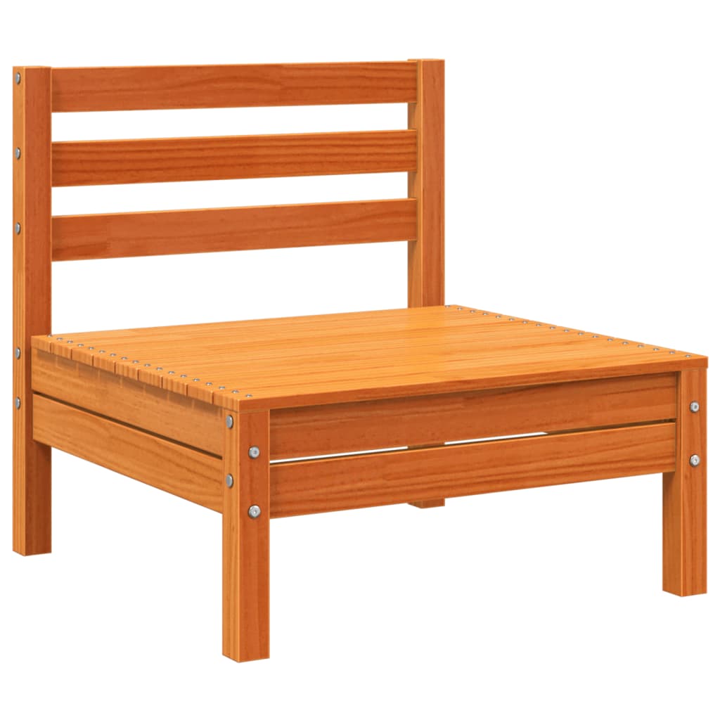 vidaXL 8-delige Loungeset met kussens massief grenenhout wasbruin